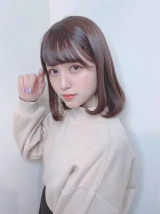 ミディアム カラー パーマ ヘアアレンジ 【公式】amble luxe池袋東口🩷のヘアスタイル