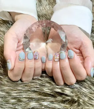 ネイル 🌙都岡 ムーンネイルのネイルデザイン