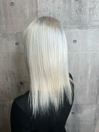 ミディアム カラー mimiiy梅田 中崎町ハイトーンのヘアスタイル