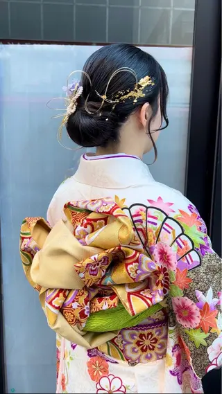 セミロング カラー ヘアアレンジ 松永 梨央のヘアスタイル