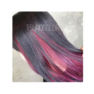 セミロング GARU-ガル-所属・TSUNO🦖 派手髪/オタク美容師のヘアスタイル