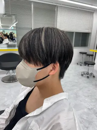 ミディアム ヘアアレンジ メンズ 艶カラー の達人のヘアスタイル