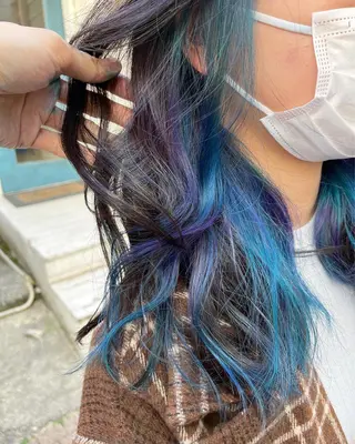 セミロング カラー 原宿サロン代表 デザインカラー伊藤卓のヘアスタイル