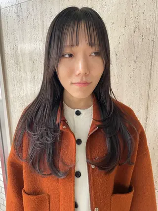 セミロング カラー ヘアアレンジ ERINA/レイヤー /梅田のヘアスタイル