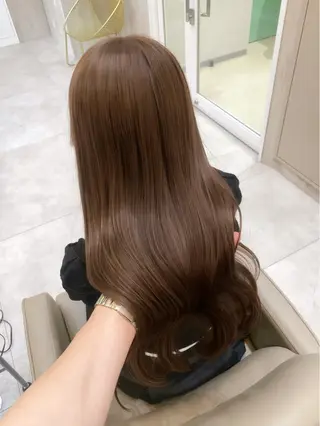 ロング カラー ヘアアレンジ 赤み消し🫧韓国ヘア 🫧藤岡誠也のヘアスタイル