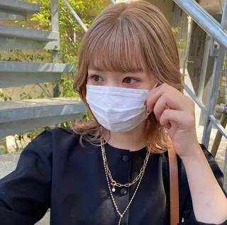 ミディアム カラー フクダ ジュリのヘアスタイル