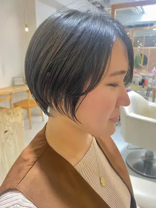 ショート カラー 安永 涼のヘアスタイル