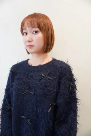 ミディアム カラー yew所属・名古屋カラーモデル/ 暖色カラー/リカのヘアスタイル