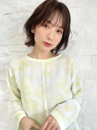 ミディアム 結べるレイヤーボブ くびれLady表参道のヘアスタイル