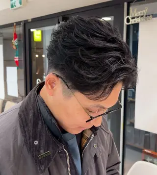 ショート パーマ メンズ パーマ/ハイトーン /吉田眞のヘアスタイル