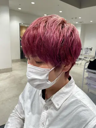 ショート カラー パーマ ヘアアレンジ メンズ パーソナルカラー合わ せたカラー🤍なつみのヘアスタイル