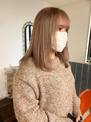 ミディアム カラー 🩷ハイトーン透明感 レイヤー🩷ユリカのヘアスタイル