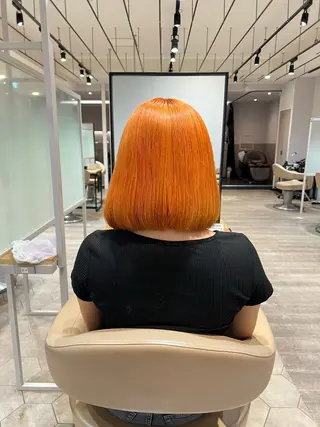 ミディアム カラー hair＆make EARTH センター南店所属・山下 仁愛のヘアスタイル