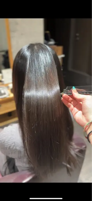 ロング パーマ Afinar  乃空（ノア）のヘアスタイル