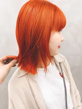 カラー pole/apartment所属・💓パーマ，💗 レイヤーカットのヘアスタイル