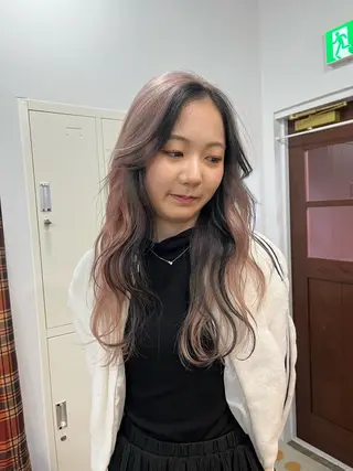 ロング カラー HEW所属・Sanaダブルカラー ✨️パルコ徒歩1分のヘアスタイル