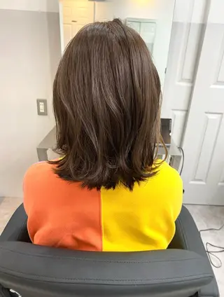 ミディアム 猿渡 /🍃乾燥ケア × ✨透明感カラーのヘアスタイル