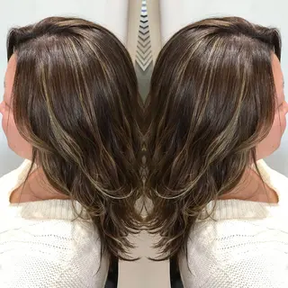 ミディアム カラー 大久保 隆蔵のヘアスタイル