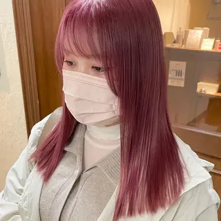 セミロング カラー ヘアアレンジ maoブリーチ無し 似合わせカラーのヘアスタイル