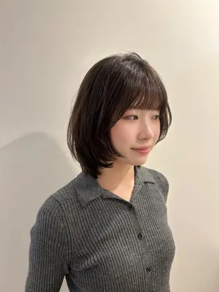 ミディアム 柔らかい縮毛矯正/ ボブ/北林のヘアスタイル