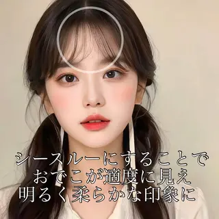 セミロング 映える顔まわり/前髪 特化 💗 ユキマのヘアスタイル