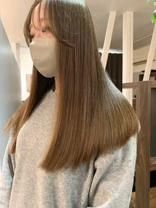 ロング カラー cupra所属・カワクボ ソラのヘアスタイル