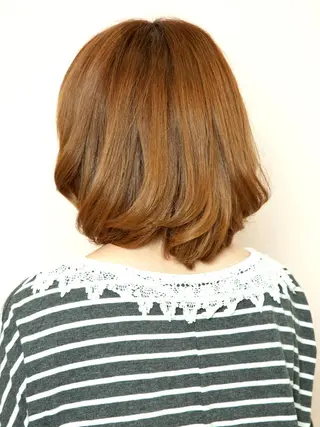 ミディアム カラー パーマ ✨hair make flencia✂️✨のヘアスタイル