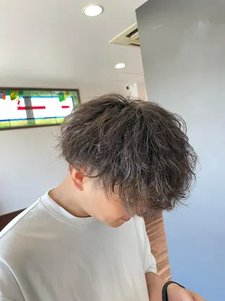 パーマ メンズ 長屋 裕也のヘアスタイル