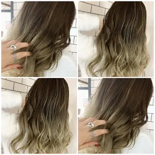 セミロング カラー ヘアアレンジ 指名支持率NO.1 スタイリストのヘアスタイル