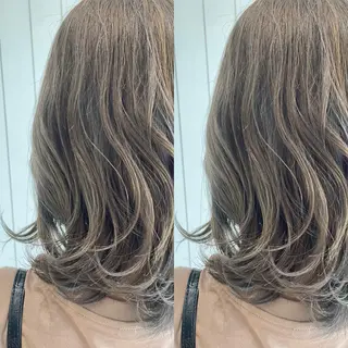 セミロング カラー Snaly カラー特化ページのヘアスタイル