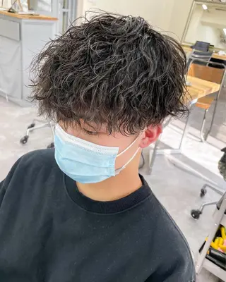 ショート パーマ メンズ メンズパーマ メンズ特化ryoのヘアスタイル