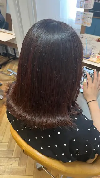 ミディアム カラー 天王寺美容室/カット モデル募集/miiaのヘアスタイル