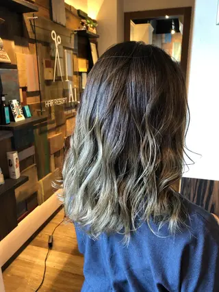 ミディアム カラー 韓国ヘア/レイヤー/ 暖色カラー/ Aiのヘアスタイル