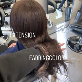 ロング カラー エクステ🩵ブリーチ 韓国ヘア🩵KAEのヘアスタイル