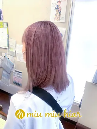 セミロング カラー ビューティー　クララ所属・🌈miu miu hair✂️💕のヘアスタイル