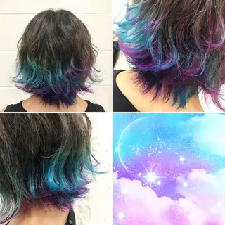 ショート カラー "PEPPU "所属・🌈推し色派手髪 ハイトーンShinのヘアスタイル