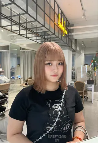 ミディアム カラー loely 💞miyuのヘアスタイル