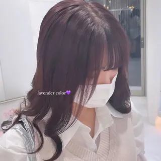 ミディアム カラー 𝑚𝑖𝑤𝑎 /名駅/透明感カラーのヘアスタイル