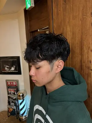 パーマ メンズ 横浜メンズマッシュ カット/ショウゴのヘアスタイル