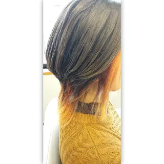 カラー セミロング カット&ビューティひこうせん所属・髪のリセット× 髪質改善ひこうせんのヘアスタイル