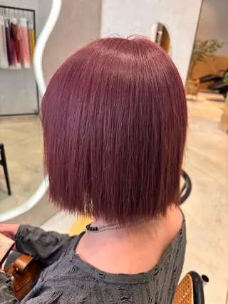 ミディアム カラー 小澤 璃奈のヘアスタイル