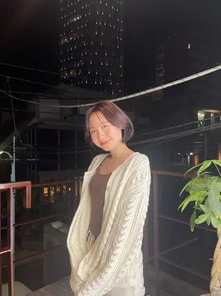 ショート カラー 🌝ぷる艶ハイトーン 柔らかヘア🍅まあやのヘアスタイル