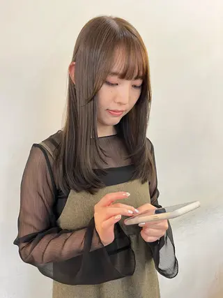 セミロング カラー 🌛ダブルカラー 🌜SAYAKAのヘアスタイル