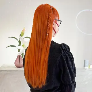 ロング カラー 🎀ダブルカラー/ ピンク×ガーリー🎀のヘアスタイル