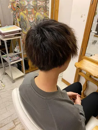 ショート パーマ メンズ フリーランス Ryu-nosukeのヘアスタイル