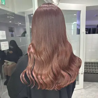ロング カラー 韓国風艶髪🎀 暖色カラー🤍のヘアスタイル