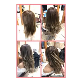 セミロング カラー 100%髪質改善特化 TRUNSのヘアスタイル