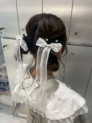 ヘアアレンジ ヘアセット🎀耳つぼ 👂💎MONAMIのヘアスタイル