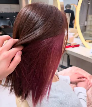 ミディアム shion 透明感カラーのヘアスタイル