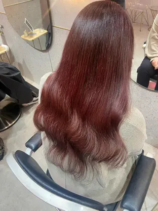 ロング カラー 新宿/韓国ヘア 中明度カラー/かやのヘアスタイル